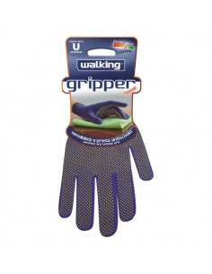 Guanti lavoro Walking 014618 GRIPPER Home Grigio e Blu Grigio e Blu