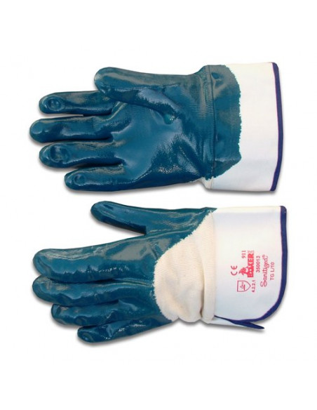 Guanti lavoro Neri 350013 NBR EDMOND 911 Bianco e Blu Bianco e Blu