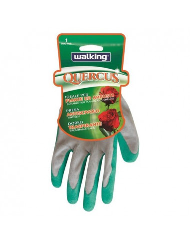 Guanti lavoro Walking 013987 QUERCUS Grigio e Verde Grigio e Verde