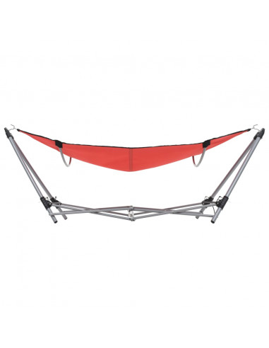 Amaca con Supporto Pieghevole Rossa