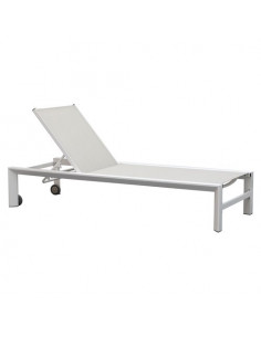 Lettino prendisole Amicasa BHR 1073KD TROPEA Bianco e Grigio Bianco e