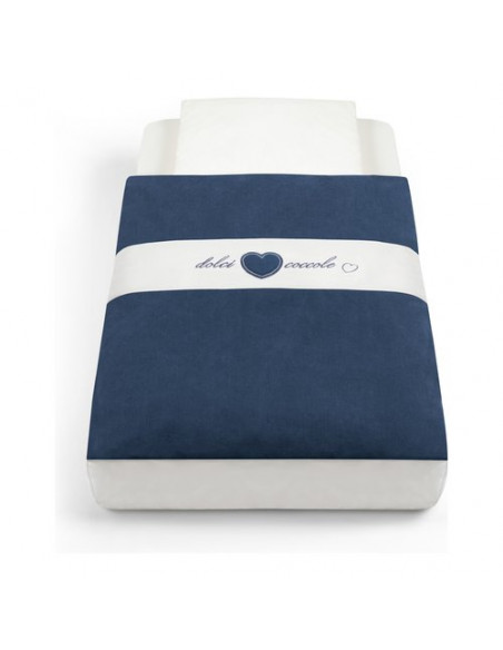Lenzuola culla Cam 926 C 146 CULLAMI Set 3 Pezzi Blu e Bianco Blu e Bi