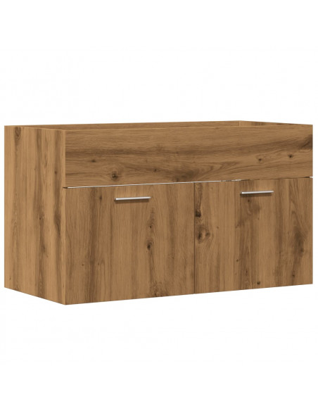Mobile Lavabo Bagno Rovere Artigianale 90x38,5x46cm Multistrato