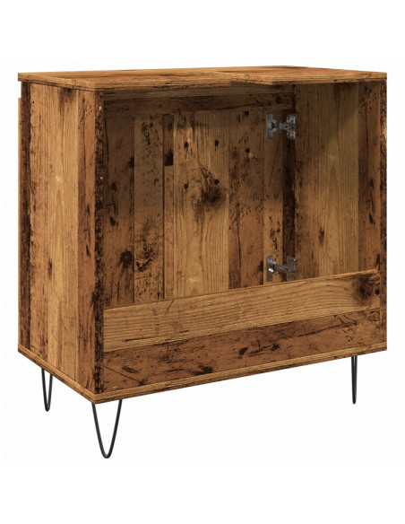 Mobile da Bagno Legno Vecchio 58x33x60 cm in Truciolato