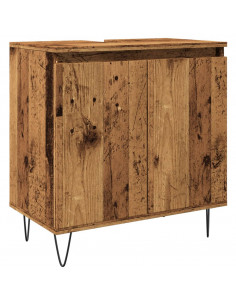 Mobile da Bagno Legno Vecchio 58x33x60 cm in Truciolato 2