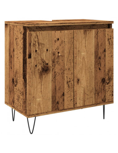Mobile da Bagno Legno Vecchio 58x33x60 cm in Truciolato