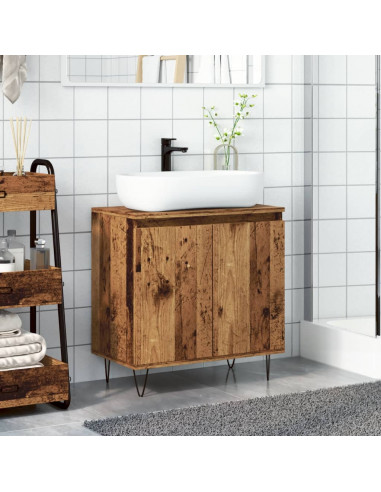 Mobile da Bagno Legno Vecchio 58x33x60 cm in Truciolato