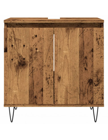 Mobile da Bagno Legno Vecchio 58x33x60 cm in Truciolato