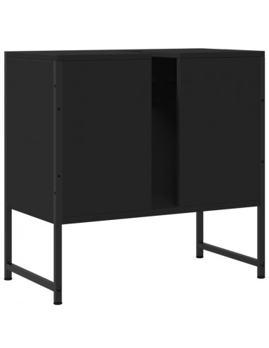 Mobile Lavabo Bagno Nero 60x30x60 cm in Legno Multistrato