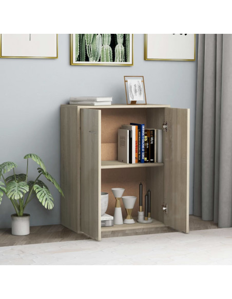 Credenza Rovere Sonoma 60x30x75 cm in Legno Multistrato