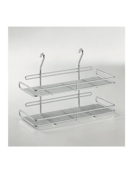 Mensola barra sottopensile Lemi 30305 COLLEZIONE WIRE 2 Ripiani Cromo