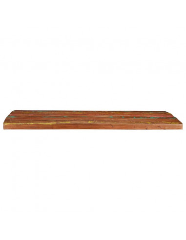 Piano Tavolo 110x80x2,5 cm Rettangolare in Massello di Recupero