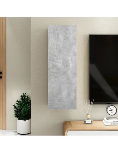 Mobile Porta TV Grigio Cemento 30,5x30x90 cm Legno Multistrato