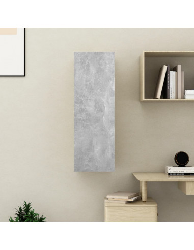Mobile Porta TV Grigio Cemento 30,5x30x90 cm Legno Multistrato