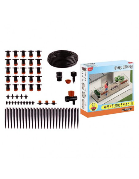 Kit irrigazione a goccia Claber 90759 RAINJET Drip 25