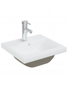 Mobile con Lavabo Integrato Bianco in Legno Multistrato