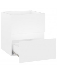Mobile con Lavabo Integrato Bianco in Legno Multistrato 2