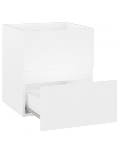 Mobile con Lavabo Integrato Bianco in Legno Multistrato