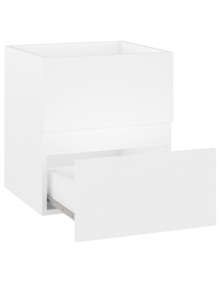 Mobile con Lavabo Integrato Bianco in Legno Multistrato