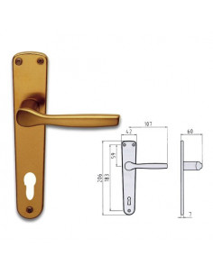 Maniglie porta Ghidini 7740008850453 GABRY Bronzo Bronzo