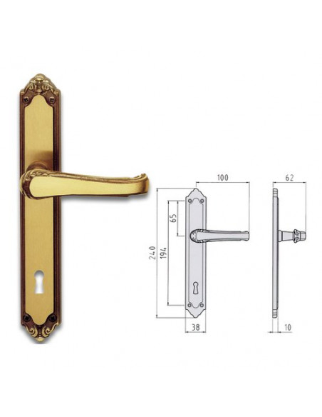 Maniglie porta Ghidini 44394087006 LADY Ottone fumÃ¨ Ottone fumÃ¨