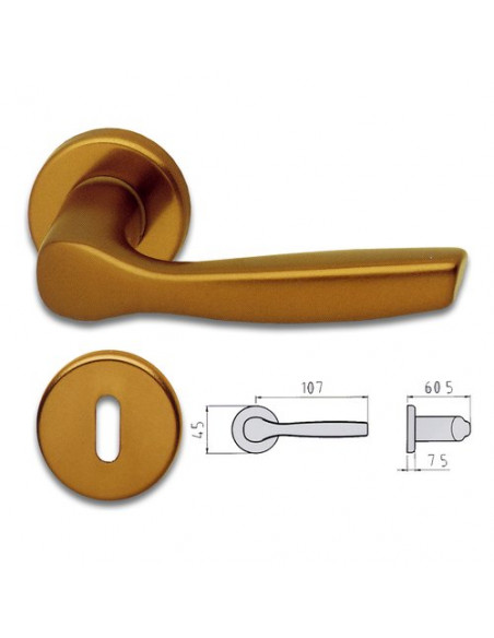 Maniglie porta Ghidini 77400281004 GABRY Bronzo Bronzo