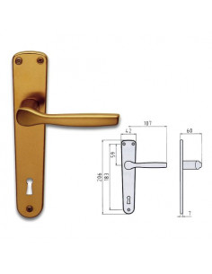 Maniglie porta Ghidini 77400089004 GABRY Bronzo Bronzo