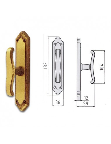 Maniglia finestra Ghidini 44394406006 LADY Ottone fumÃ¨ Ottone fumÃ¨