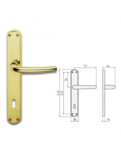 Maniglie porta Ghidini 55744089008 MILENA Ottone satinato Ottone satin