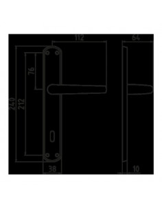 Maniglie porta Ghidini 55744087008 MILENA Ottone satinato Ottone satin