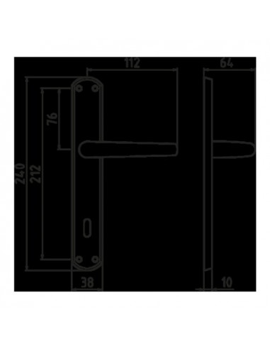 Maniglie porta Ghidini 55744087008 MILENA Ottone satinato Ottone satin