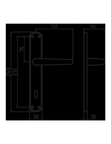 Maniglie porta Ghidini 55744087008 MILENA Ottone satinato Ottone satin