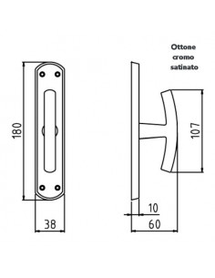 Maniglia finestra Ghidini 55744407003 MILENA Cromo satinato Cromo sati
