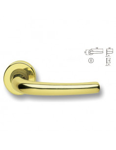 Maniglie porta Ghidini 55744281501 MILENA Ottone lucido Ottone lucido