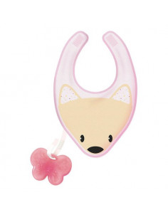 Massaggia gengive Chicco 00002582100000 FRESH BIB Bavaglino Bimba Rosa
