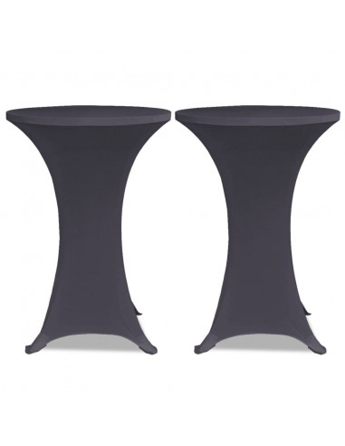 Coperture Elastiche per Tavoli 4 pz 80 cm Antracite
