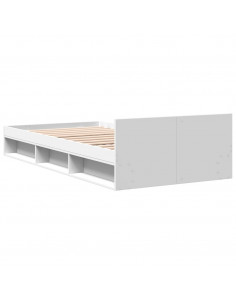 Giroletto con Cassetto Bianco 90x200 cm in Legno Multistrato