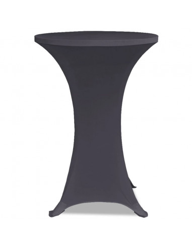 Coperture Elastiche per Tavoli 4 pz 80 cm Antracite