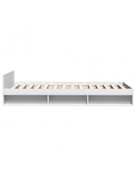 Giroletto con Cassetto Bianco 90x200 cm in Legno Multistrato