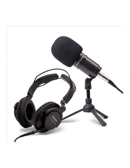 Microfono e cuffie Zoom Zdm 1 Podcast Mic Pack Nero Nero