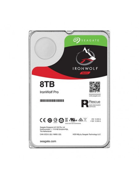 HD SEAGATE IRON WOLF SATA3 8TB 3.5" 7200 RPM  256mb cache 24x7 - NAS HDD - ST8000VN004 - Gar. 3 anni