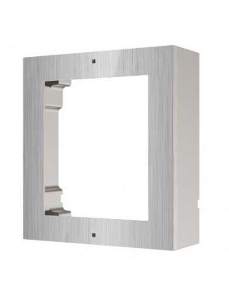 HIKVISION Cornice 1 modulo. Contiene cornice e scatola da parete per posto esterno silver in alluminio - DS-KD-ACW1/S