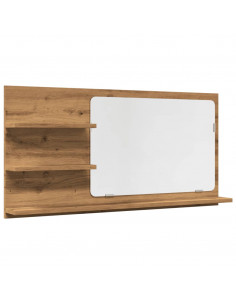Mobile Bagno Specchio Rovere Artigianale 90x11x45 cm Truciolato 2