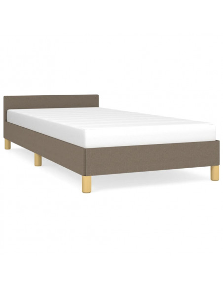 Giroletto con Testiera Tortora 80x200 cm in Tessuto