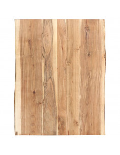 Piano del Tavolo in Legno Massello di Acacia 80x(50-60)x3,8 cm