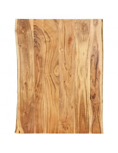 Piano del Tavolo in Legno Massello di Acacia 80x(50-60)x2,5 cm