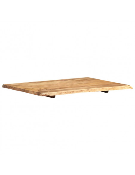 Piano del Tavolo in Legno Massello di Acacia 80x(50-60)x2,5 cm