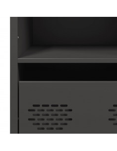 Credenza Nera 68x39x103,5 cm in Acciaio