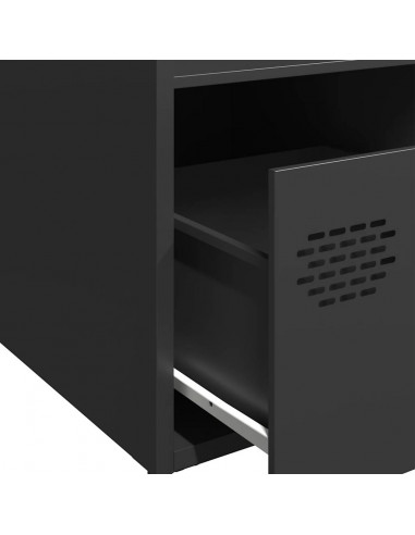 Credenza Nera 35x39x103,5 cm in Acciaio