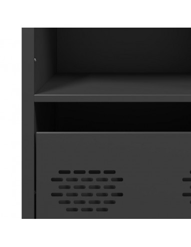 Credenza Nera 35x39x103,5 cm in Acciaio